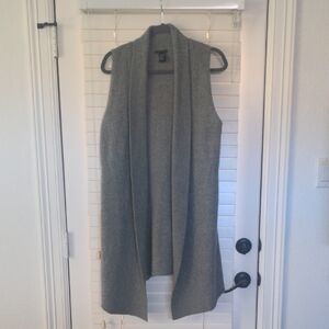 Theory Gray Sleeveless Cardigan